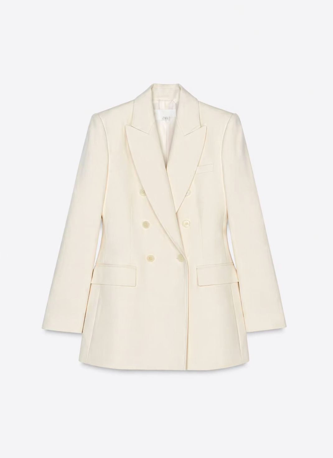 Blazer Estruturado Transpassado com Abotoamento Duplo