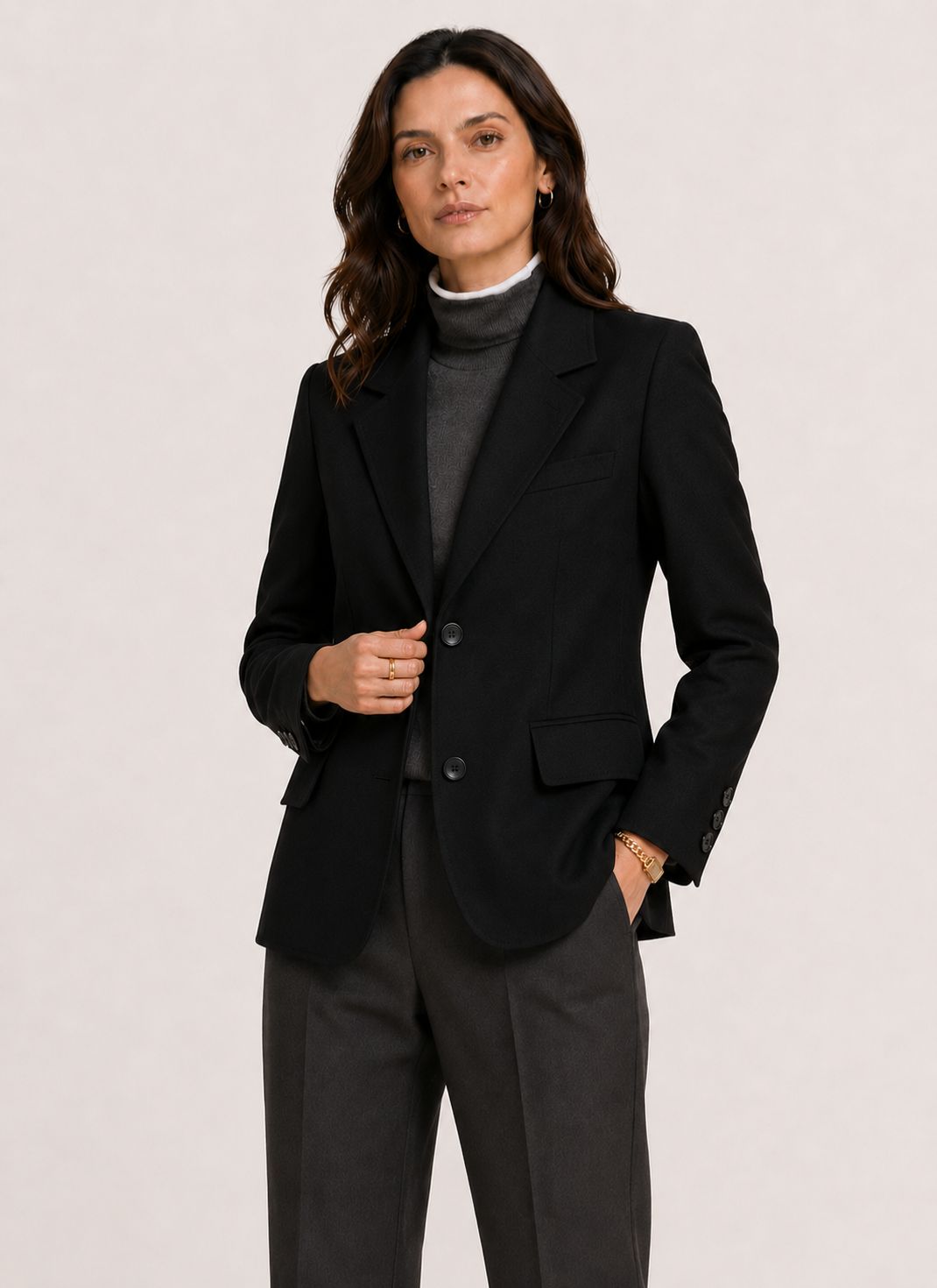 Blazer Alfaiataria Minimalista com Caimento Estruturado