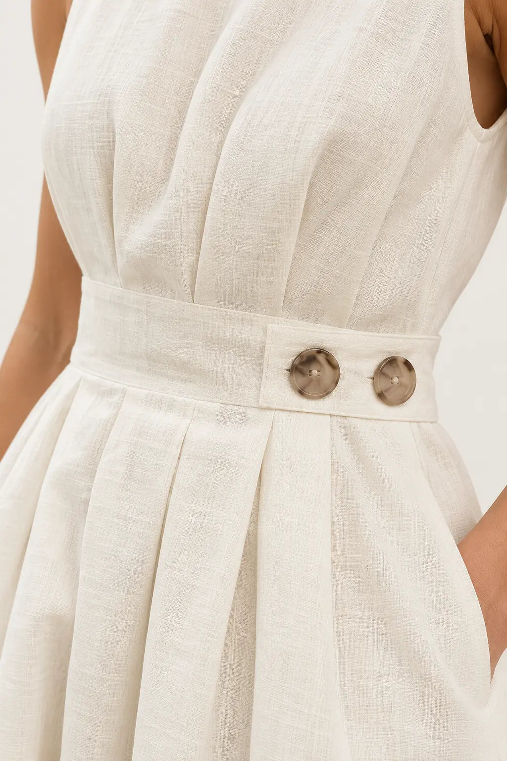 Vestido Longo Evasê com Cintura Marcada